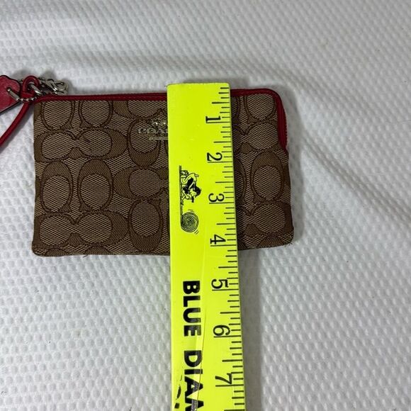 Coach tan and red Wristlet with Logo Pattern - Picture 9 of 10